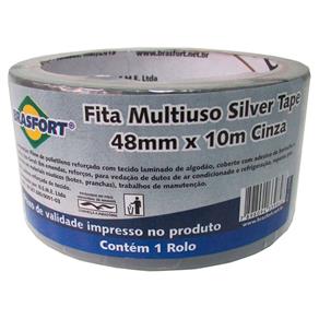 Fita Multiuso Silver Tape 48mm X 10m Cinza 55404 Brasfort - Selecione=Único