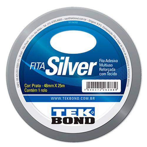 Fita Silver Prata 48mm X 25m-Tekbond-21181048600