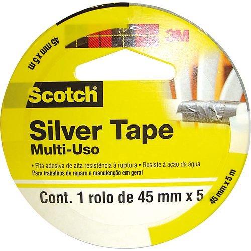Fita Silver Tape 45mm X 5m Sleeve 3939 Cinza 3m