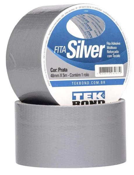 Fita Silver Tape 45mmx5m Prata TekBond