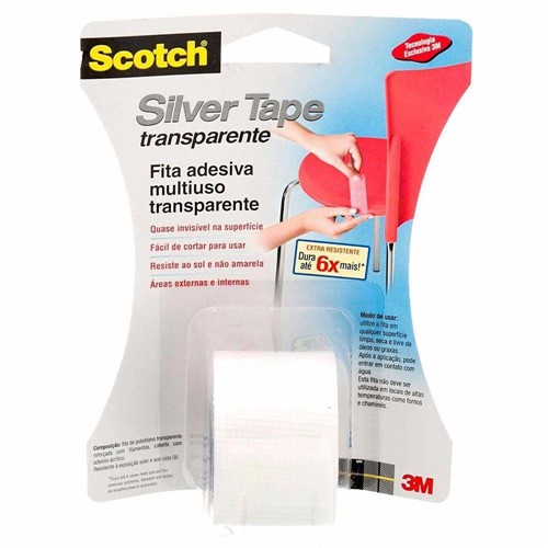 Fita Silver Tape 38mmx4m,57cm Transparente Hb004102750 3m Blister