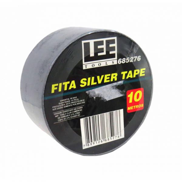 Fita Silver Tape Cinza 10 Metros Leetools (E)