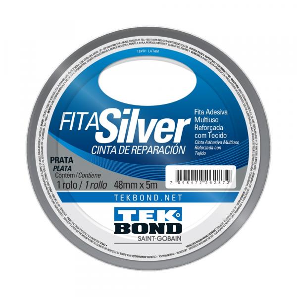 Fita Silver Tek Bond Prata 48mm X 5m