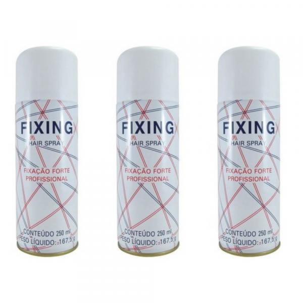 Fixing Hair Spray Fortíssimo 250ml (Kit C/03)