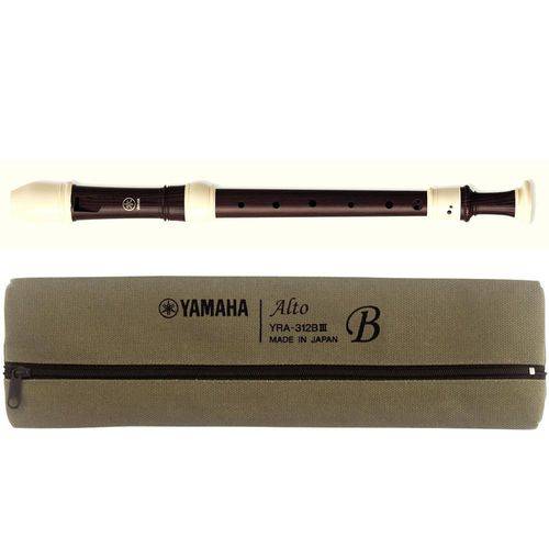 Flauta Doce Yamaha Contralto Barroca YRA-312BIII com Bag