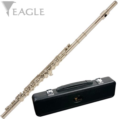 Flauta Transversal Niquelada Dó + Case Fl03n Eagle