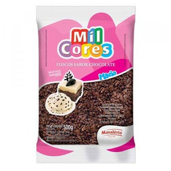 Flocos de Chocolate Macios Mil Cores 500g - Mavalério - Mavalerio