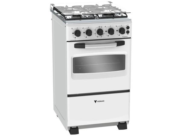 Tudo sobre 'Fogão 4 Bocas Venax Vetrô 7392 Grill - Acendimento Automático Branco'