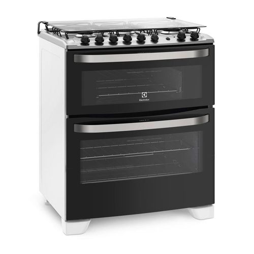 Fogão 5 Bocas com Porta Full Glass e Duplo Forno Electrolux (76dab)