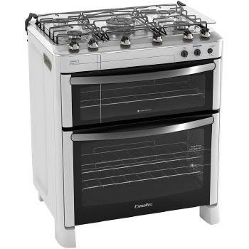 Fogão 5 Bocas Diamante Forno Duplo 5038 Branco - Esmaltec - 110V