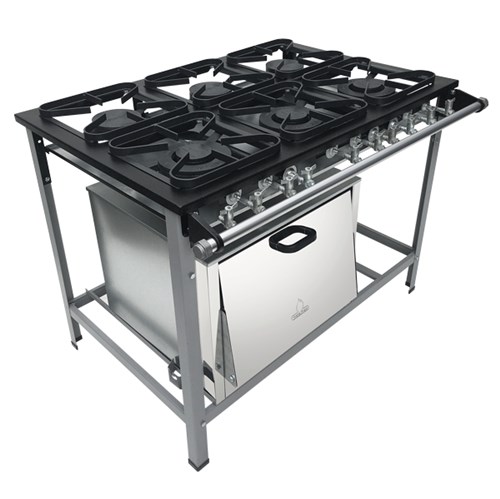 Fogão 6 Bocas 30x30 e Forno Metalmaq