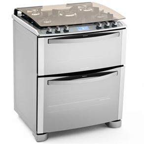 Fogão Electrolux 5 Bocas I.Kitchen 76DIX C/ Duplo Forno, Grill, Timer e Painel Touch Screen - Inox - 220V
