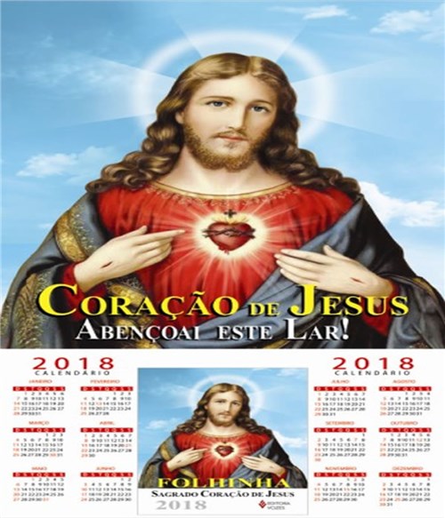 Folhinha do Sagrado Coracao de Jesus 2018
