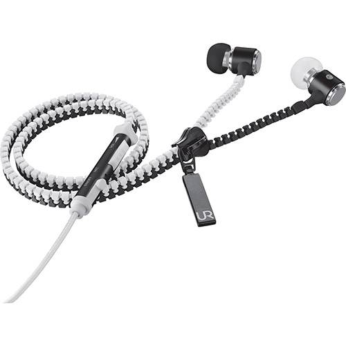 Fone com Microfone Trust Urban Revolt Zipper In-ear - Black & White
