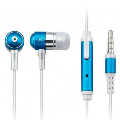 Fone de Ouvido Auricular com Microfone Azul - Multilaser