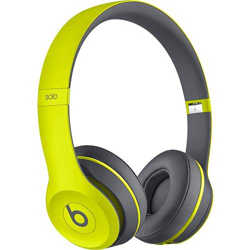 Fone de Ouvido Beats Solo 2 Wireless Headphone Amarelo e Cinza