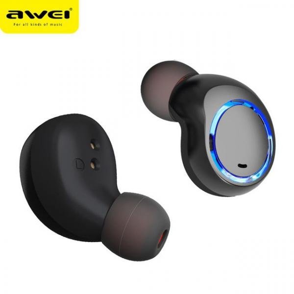 Fone de Ouvido Bluetooth 5.0 Awei Tws T3 Sport Intra Auricular