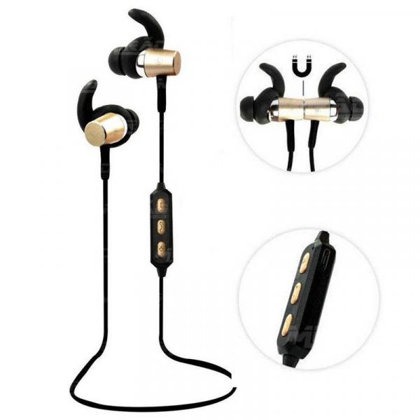 Tudo sobre 'Fone de Ouvido Bluetooth Esportivo S/Fio Intra-auricular Sound Bass Dourado - Exbom'