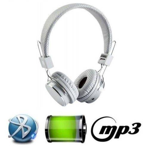 Tudo sobre 'Fone de Ouvido Bluetooth Micro Sd Mp3 Rádio Fm Player - Branco'