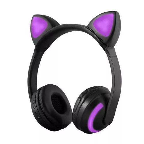 Tudo sobre 'Fone de Ouvido Bluetooth Orelha de Gato com Led Headfone'