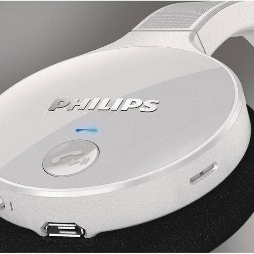 Fone de Ouvido Bluetooth Sem Fio com Microfone - Philips Shb4000wt/00