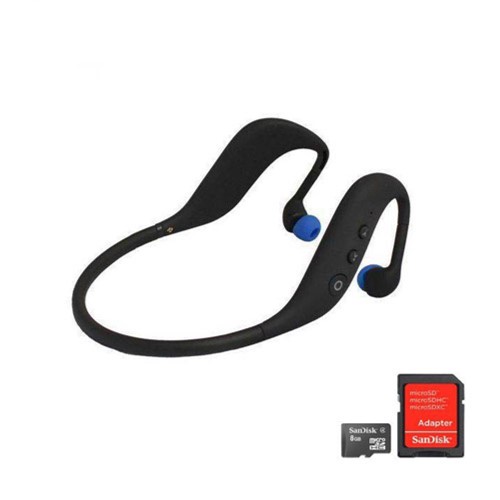 Fone de Ouvido Bluetooth Sports Boas Lc-702s Preto + Cartão de Memoria 8gb