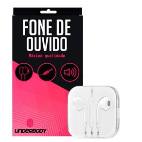Fone de Ouvido Branco para Apple Iphone 5 e 5S - Underbody