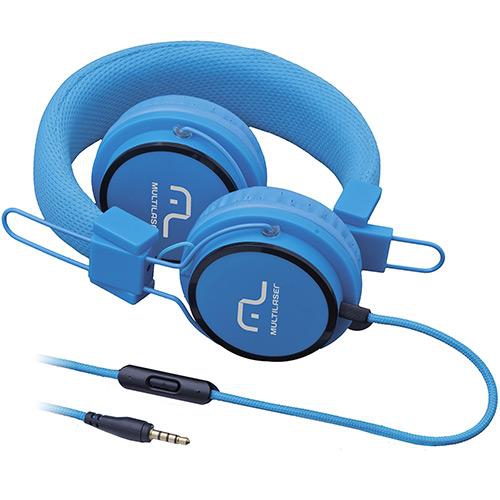 Fone de Ouvido C/ Microfone HeadFun Azul - Multilaser - Pulse