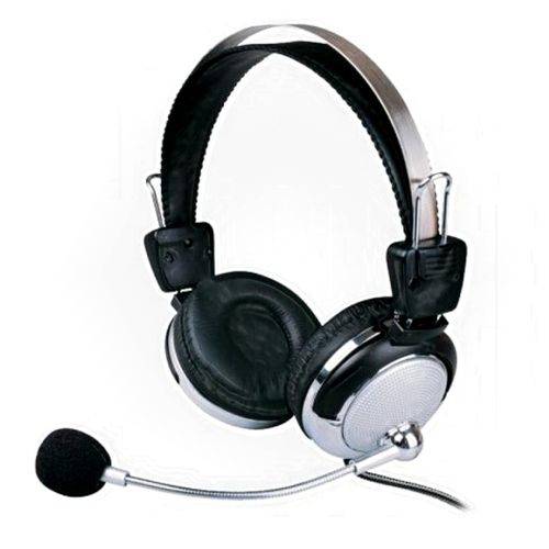 Fone de Ouvido com Microfone Headphone Prata Sm-301mv Potency