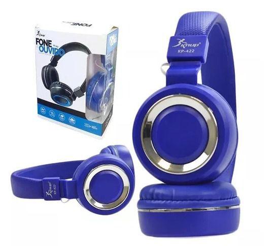 Fone de Ouvido com Microfone Knup Kp 422 Azul