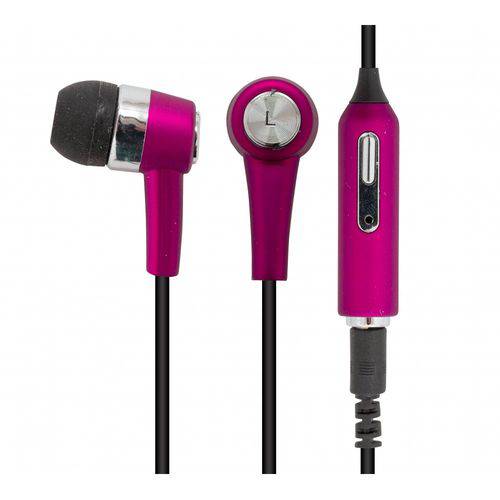 Fone de Ouvido Destacável Tipo Earphone com Microfone Pink - TARGUS
