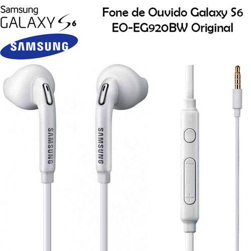 Fone de Ouvido Samsung Galaxy S6 Eo-Eg920bw