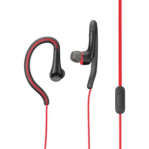Fone de Ouvido Earbuds Sport - Sh008 - Motorola (Preto/vermelho)