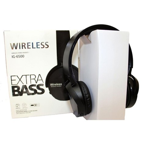 Fone de Ouvido Estereo Bluetooth Sem Fio Extra Bass Wireless - Azul