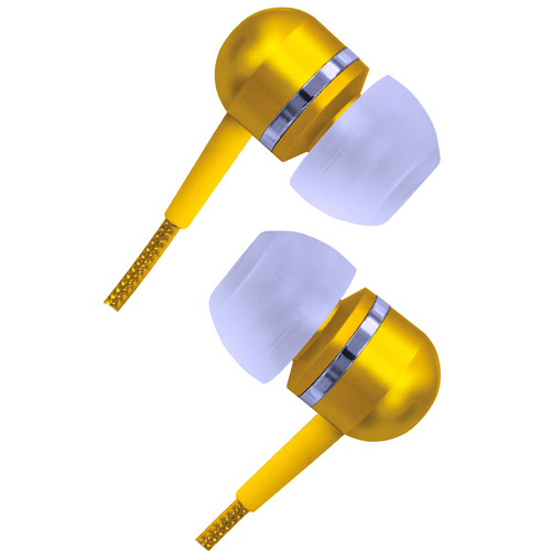 Fone de Ouvido Estéreo Tipo Earphone com Isolamento Acústico COBY CVEM79 - Amarelo