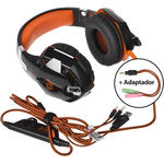 Fone de Ouvido Gamer Original Kotion Each G2000 Headset Ps4 Laranja