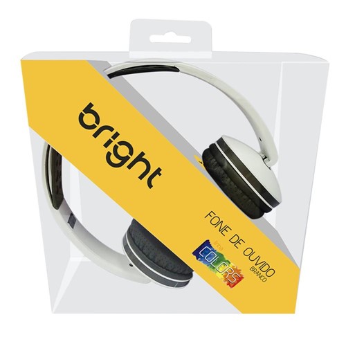 Fone de Ouvido Headphone Colors Branco 469 Bright