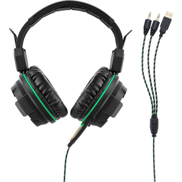 Fone de Ouvido Headphone Gamer Green USB LED PH143 Multilaser