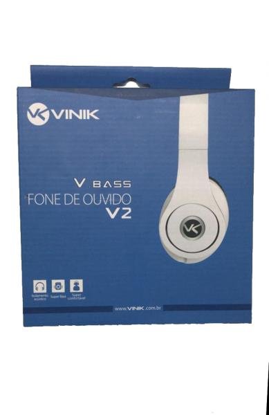 Fone de Ouvido Headphone Vinik V-Bass P2 Branco