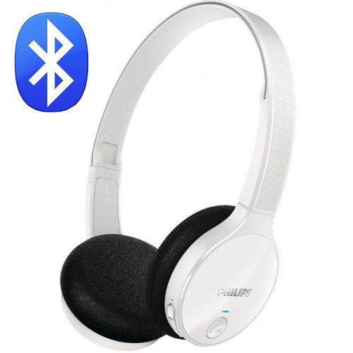 Fone de Ouvido Headset Estéreo Bluetooth Philips Shb4000wt - Branco