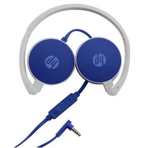 Fone de Ouvido Hp H2800 com Microfone Azul e Branco