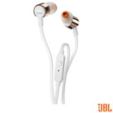 Fone de Ouvido JBL In Ear Intra-auricular Branco e Rosa Dourado - JBLT210RGD