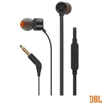 Fone de Ouvido JBL In Ear Intra-Auricular Preto - JBLT110BLK