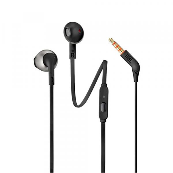 Fone de Ouvido JBL T205 Intra Auricular com Microfone Preto - Harman