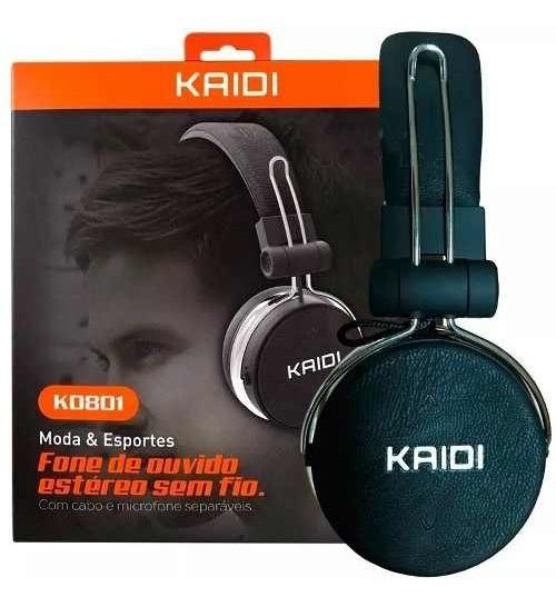 Fone de Ouvido Kaidi Estéreo Sem Fio Bluetooth Kd801