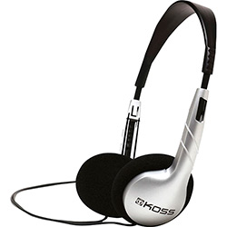 Fone de Ouvido Koss KPH 5 On-Ear Headphone Cinza/Preto