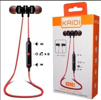 Tudo sobre 'Fone de Ouvido Magnético Bluetooth Sports Original Kaidi Kd901'