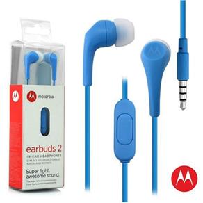 Fone de Ouvido Motorola Earbuds 2 - Azul