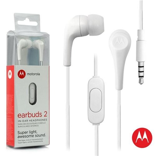 Fone de Ouvido Motorola Earbuds 2 - Branco