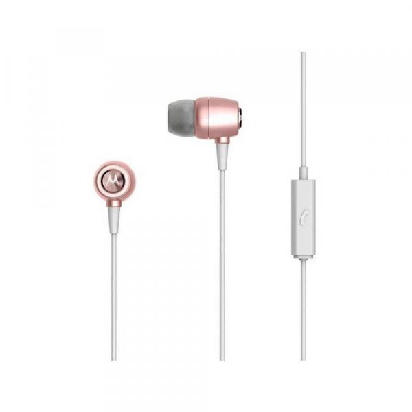Fone de Ouvido Motorola Earbuds Metal Intra-Auricular com Microfone - Rose